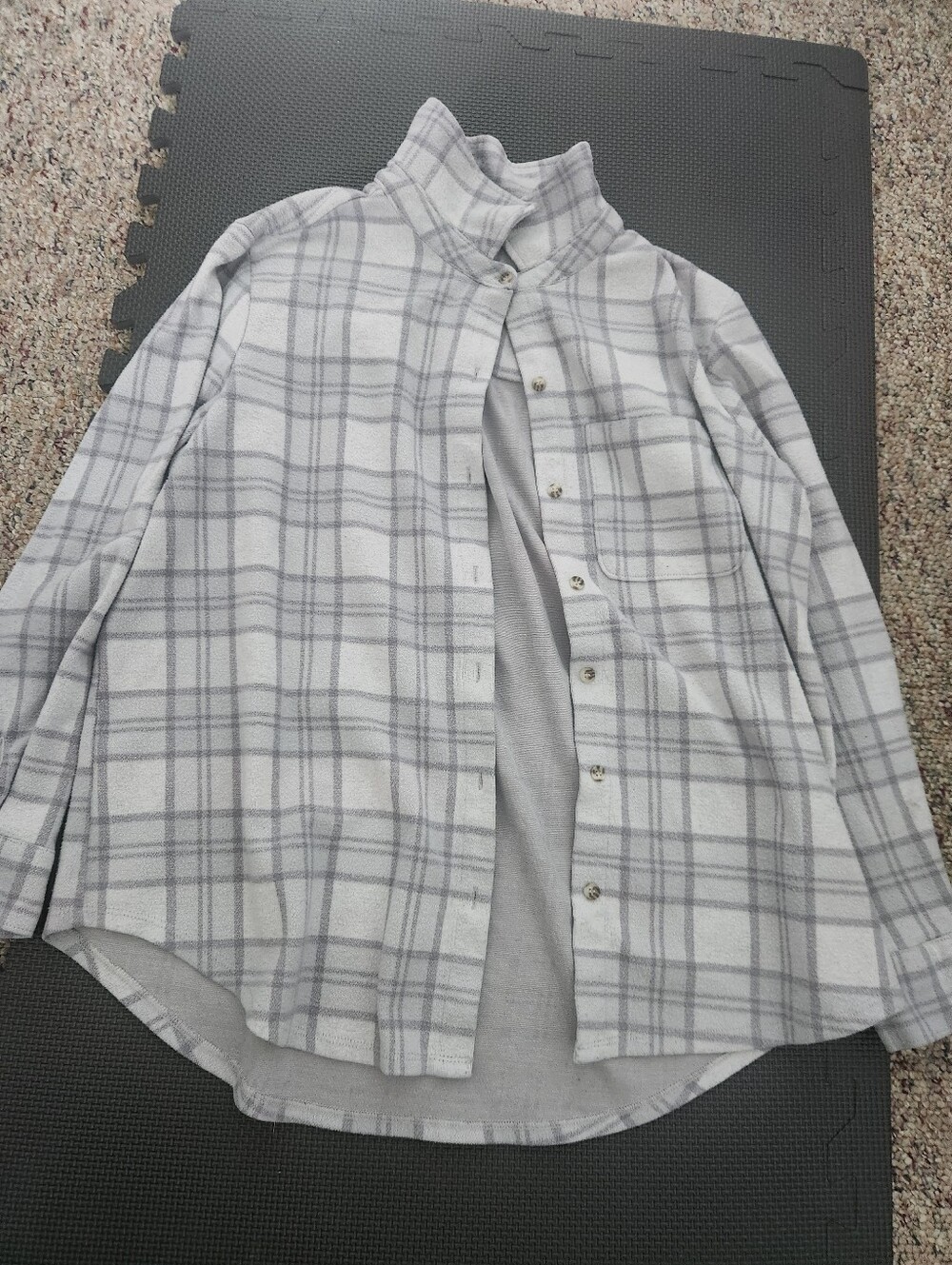 White And Gray Flanel